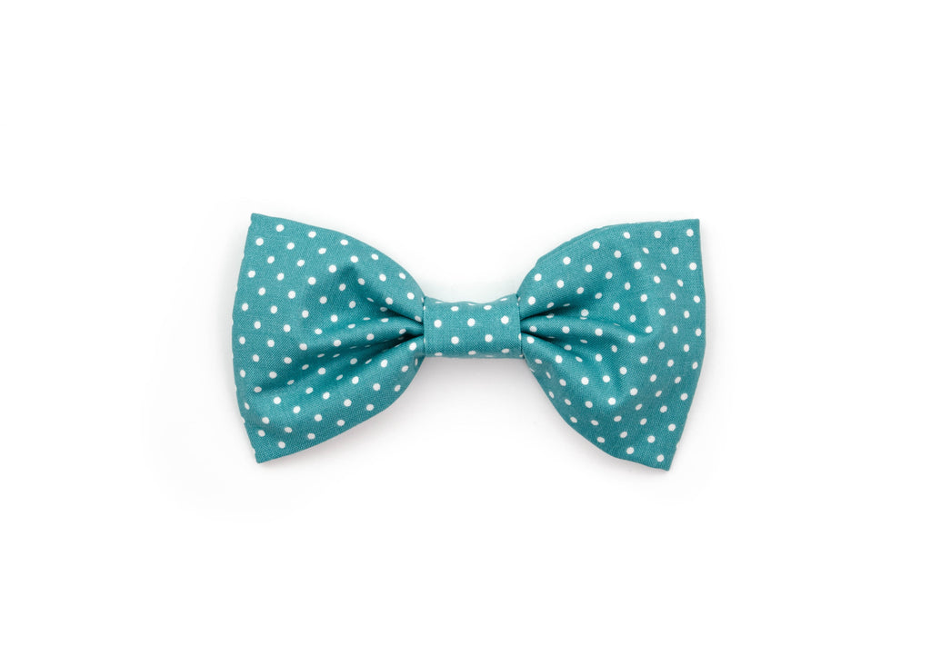 Teal Polka Dot Gentleman Bow