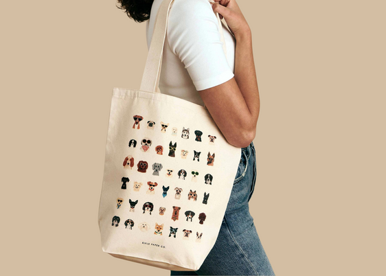 Rifle Paper Co. Canvas Tote - Dog Days