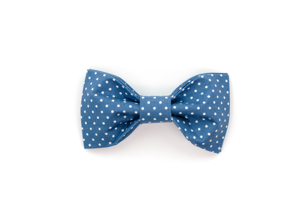 Denim Polka Dot Bowtie