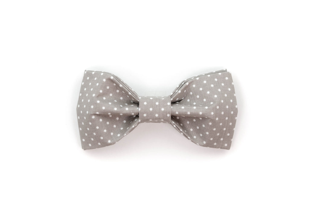 Grey Polka Dot Bowtie