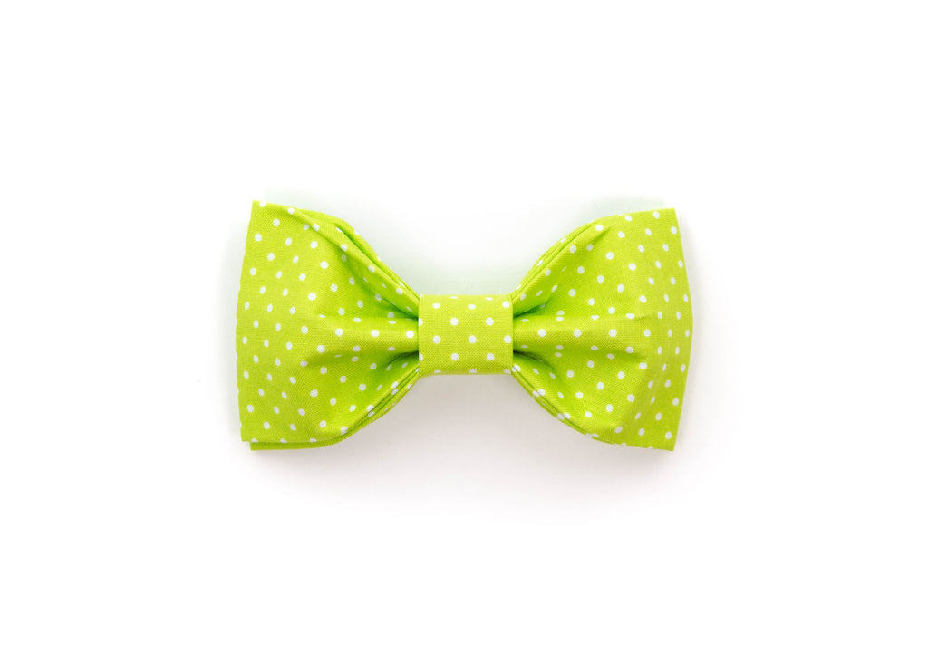 Lime Polka Dot Bowtie
