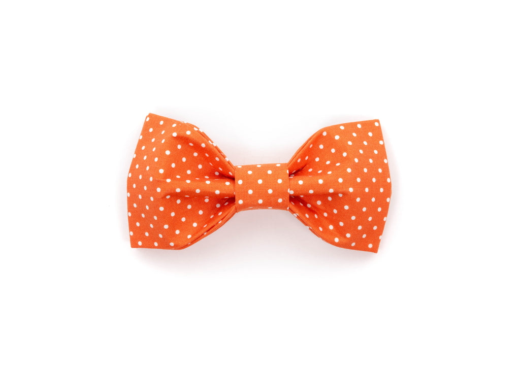 Orange Polka Dot Bowtie