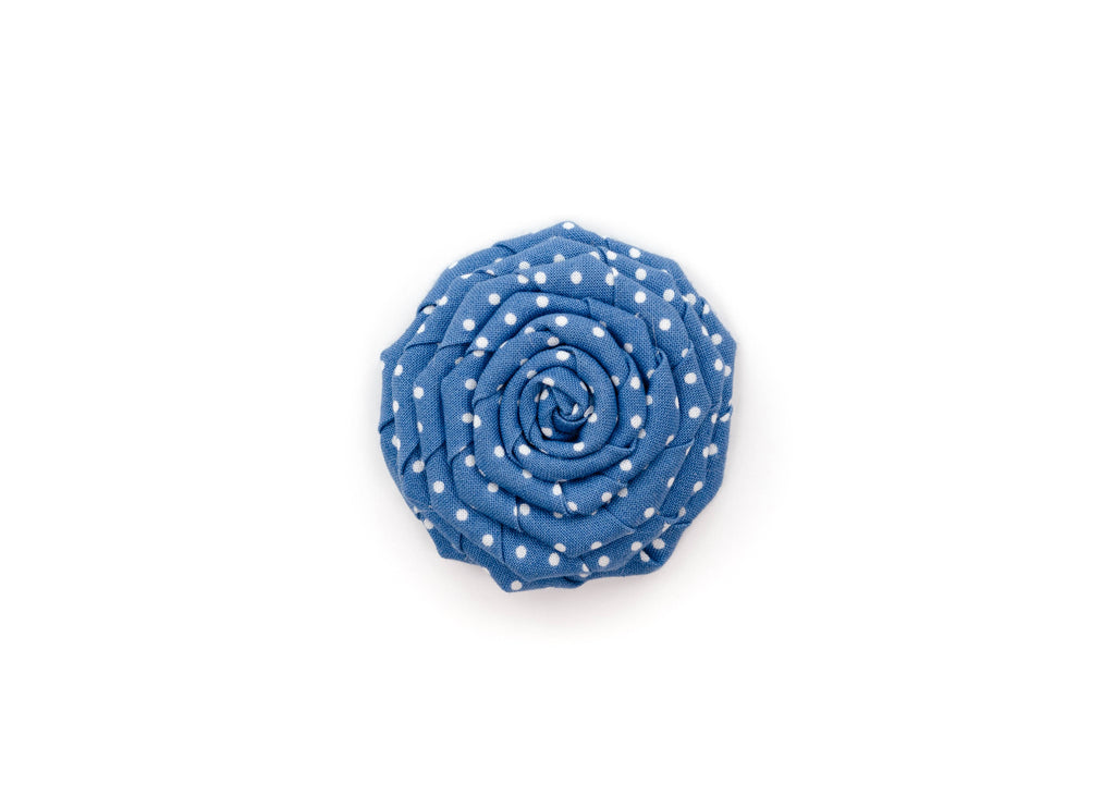 Denim Polka Dot Flower