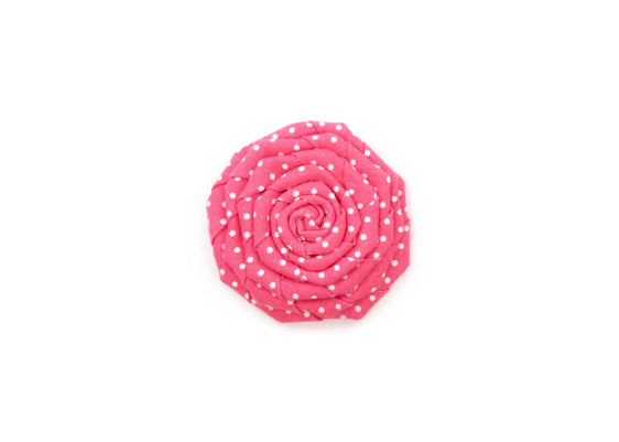 Raspberry Polka Dot Flower