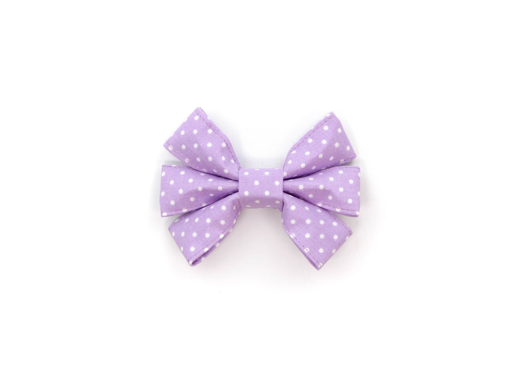 Lavender Polka Dot Girly Bow