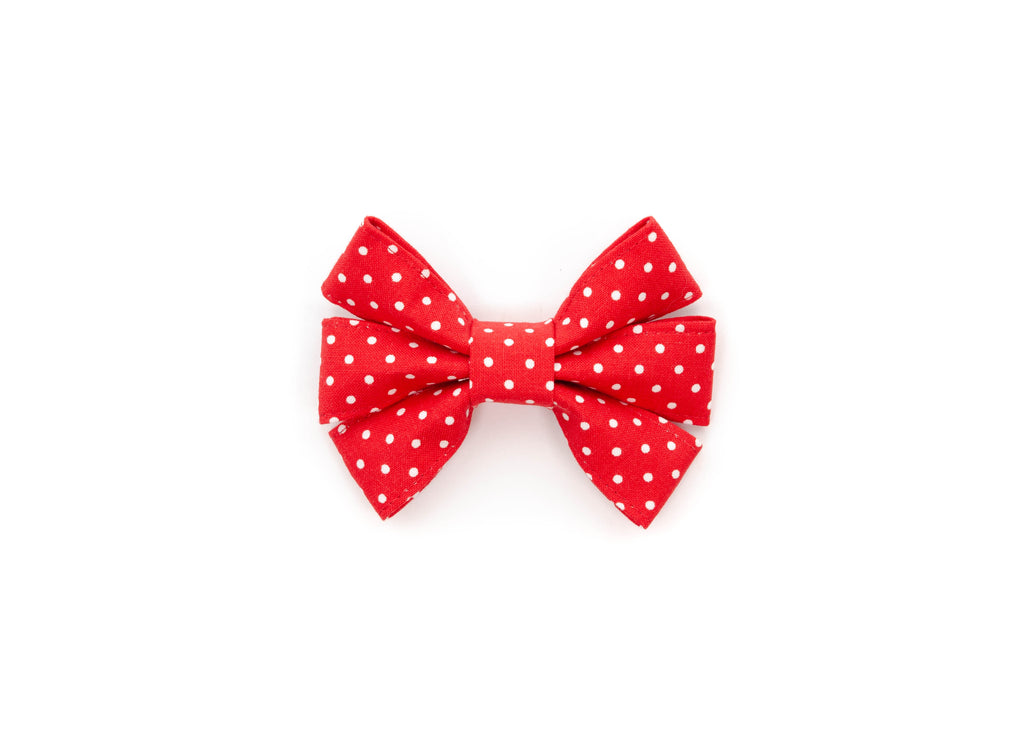 Red Polka Dot Girly Bow