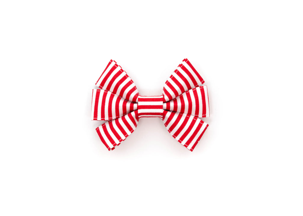 Cherry Stripe Girly Bow