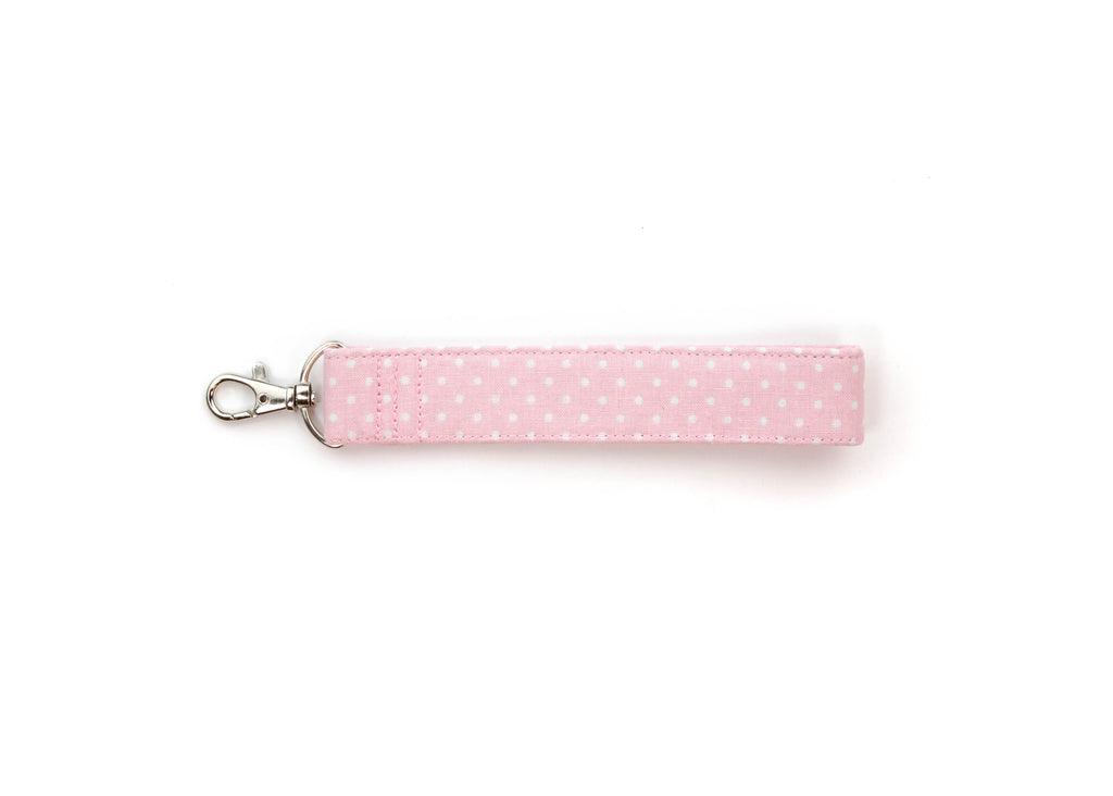 Baby Pink Polka Dot Key Fob