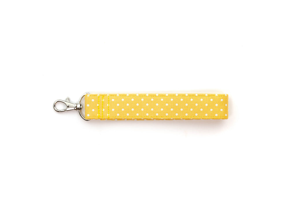 Yellow Polka Dot Key Fob