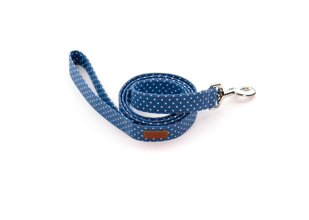 Denim Polka Dot Leash