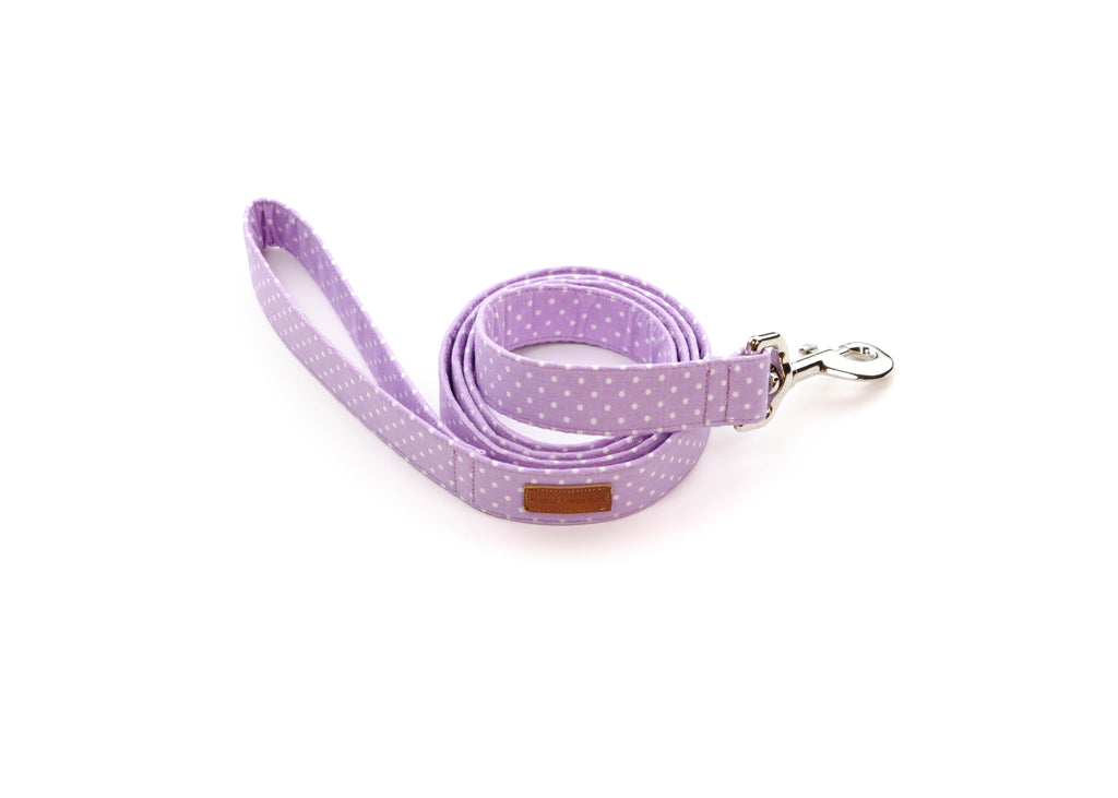 Lavender Polka Dot Leash