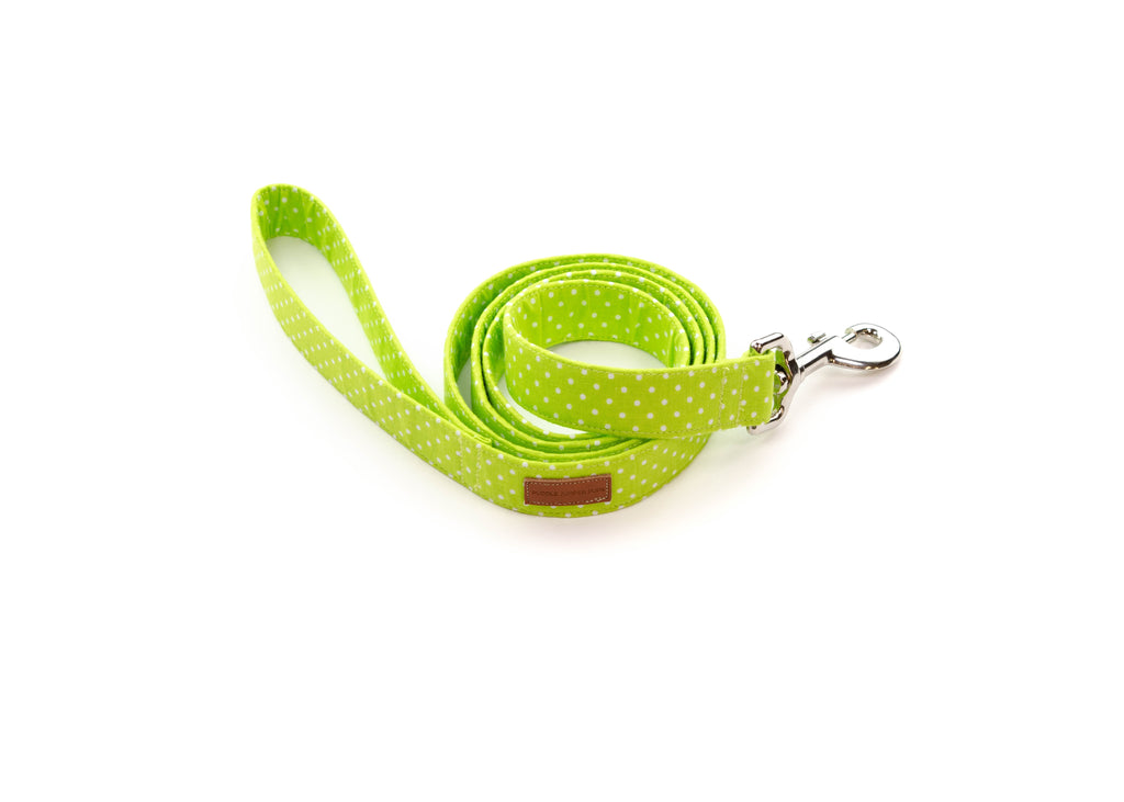 Lime Polka Dot Leash