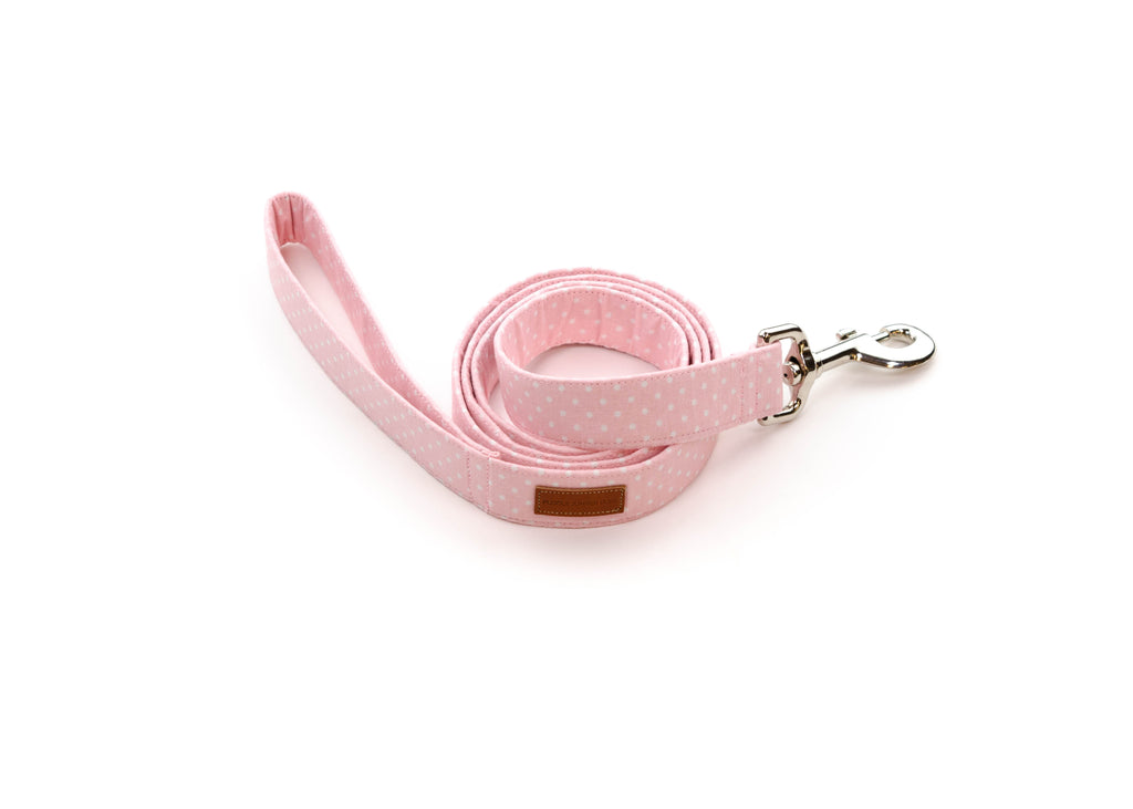 Baby Pink Polka Dot Leash