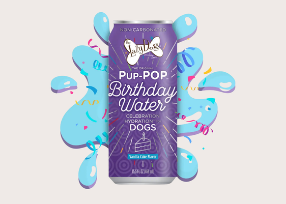 Pup-Pop Birthday Water - Vanilla Cake