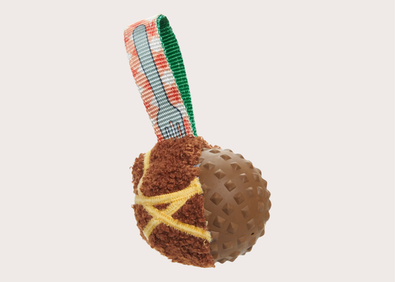 Super Chewer Squeaky Meatball Toy