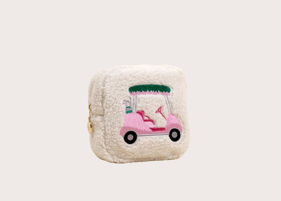 Square Golf Cart Teddy Pouch