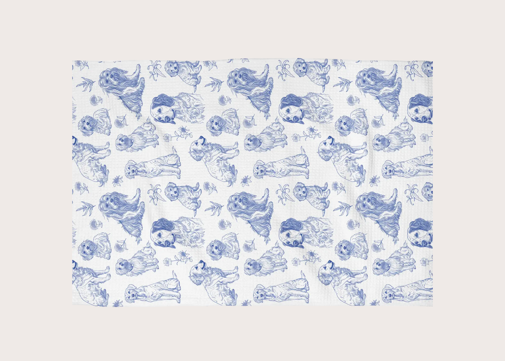 Dog Chinoiserie Kitchen Towel