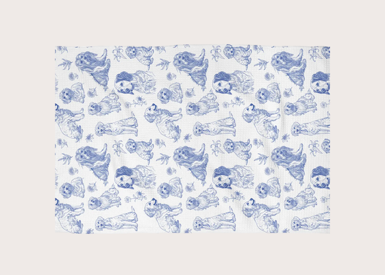 Dog Chinoiserie Kitchen Towel