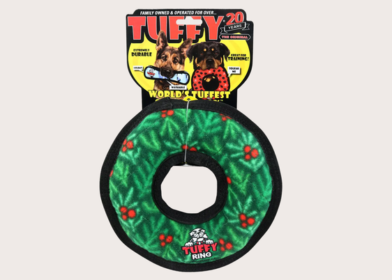 Squeaky Wreath Dog Toy