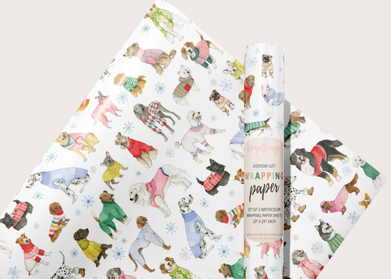 Wrapping Paper - Holiday Pups