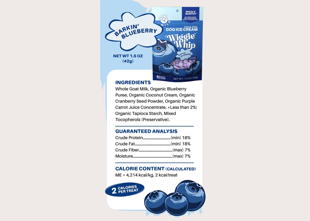 Freeze Dried Dog Ice Cream - Barkin" Blueberry