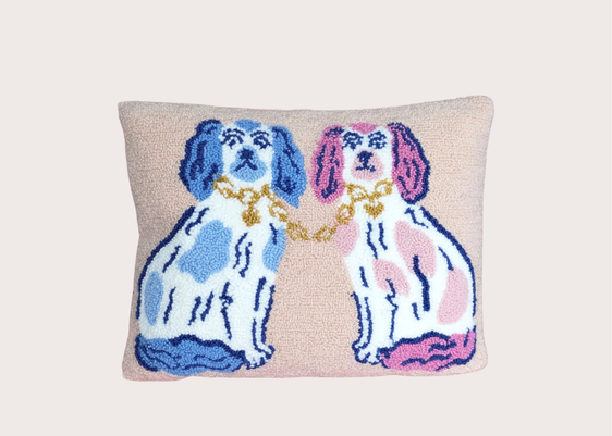 Staffordshire Dog Throw Pillow