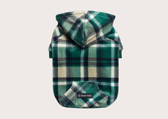 Green Plaid Dog Hoodie