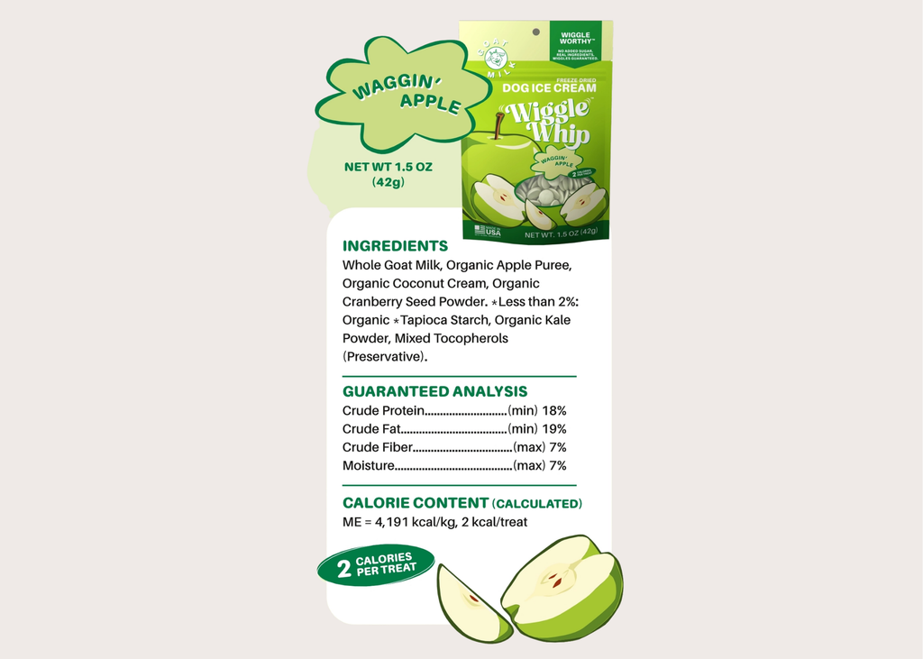 Freeze Dried Dog Ice Cream - Waggin" Apple