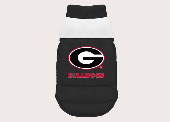 GA Bulldogs Pet Puffer Vest