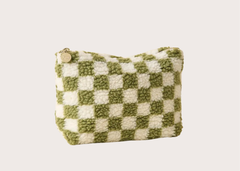 Check Green Teddy Pouch