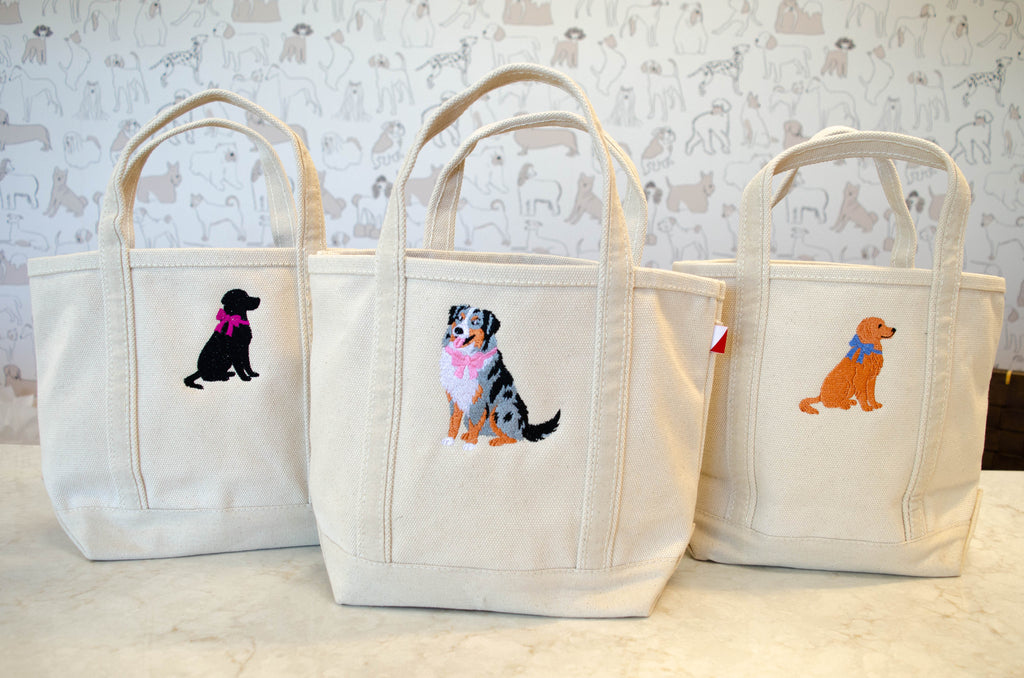 Custom Embroidered Dog Breed Tote