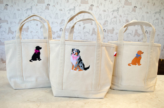 Custom Embroidered Dog Breed Tote