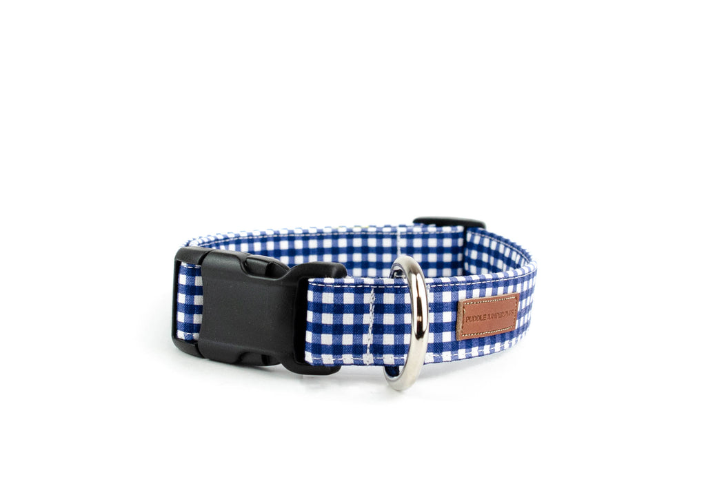 The Navy Mini Gingham Collar
