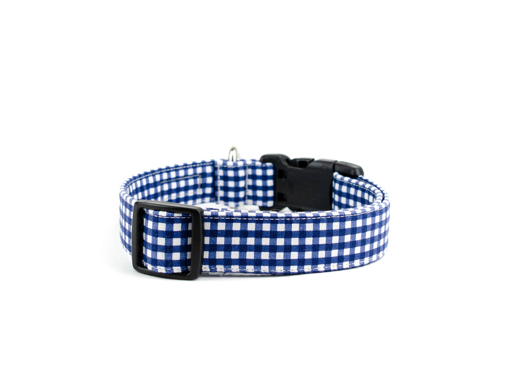 The Navy Mini Gingham Collar