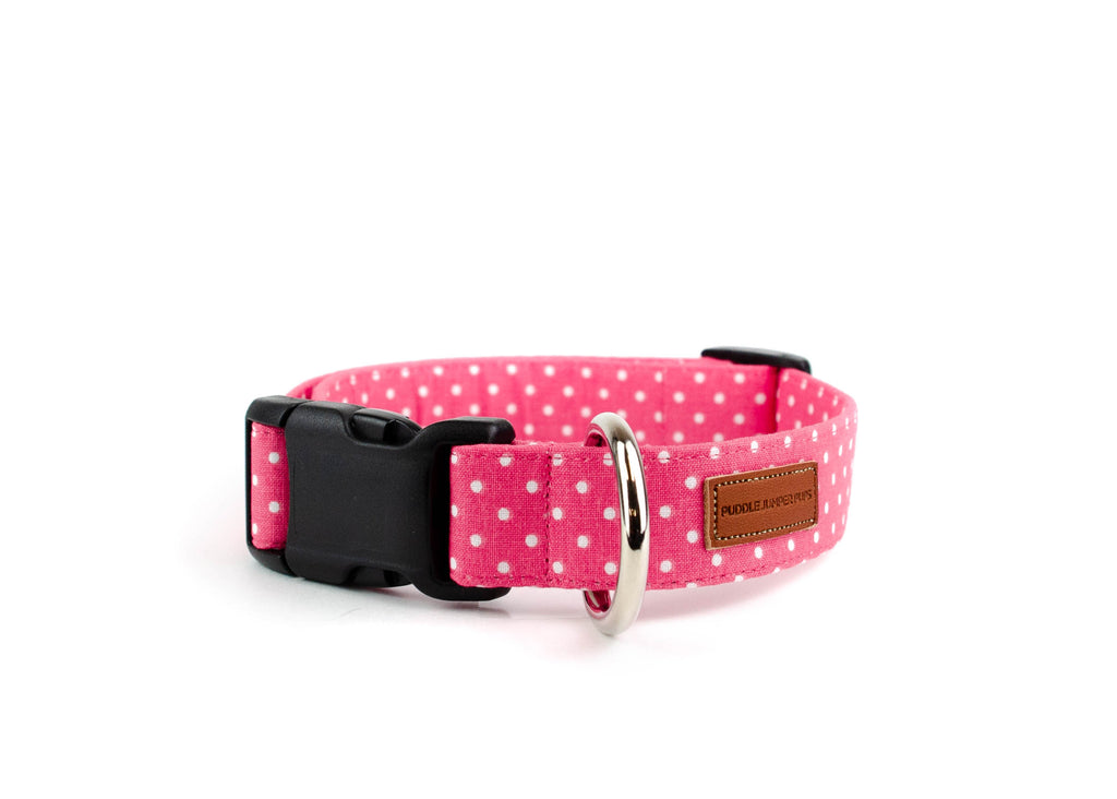 The Raspberry Polka Dot Collar