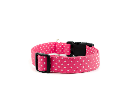 The Raspberry Polka Dot Collar