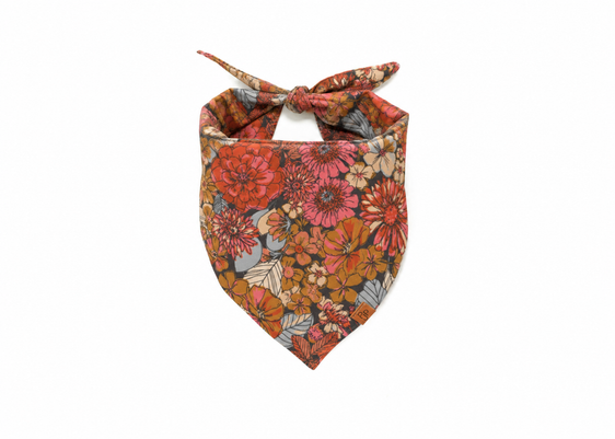 Autumn Zinnia Flannel Bandana
