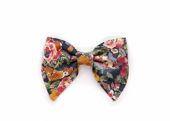 Wild Rose Flannel Lady Bow