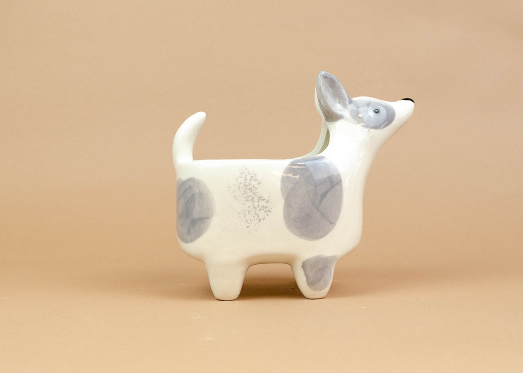 Ceramic Dog Planter - Terrier