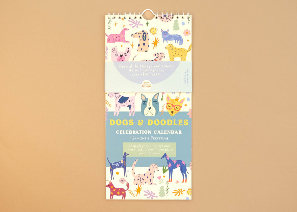 Undated Birthday Calendar - Dogs and Doodles