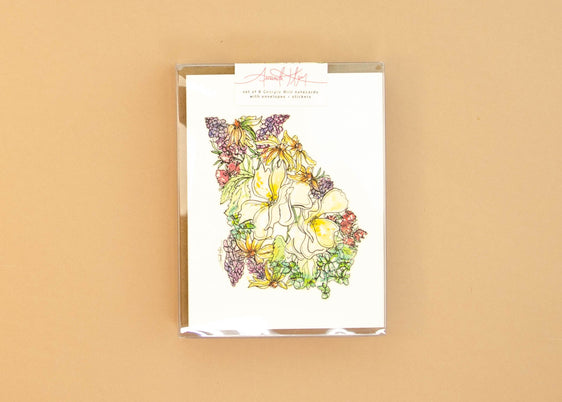 Floral Georgia Note Cards