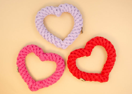 Braided Heart Rope Toy