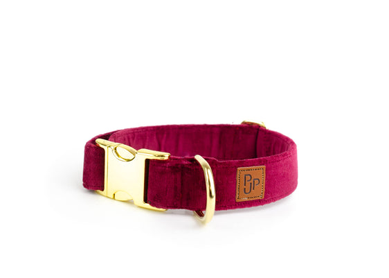 Collar - Cranberry Velvet
