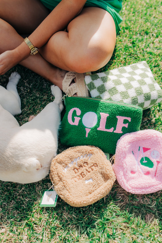 Check Green Teddy Pouch