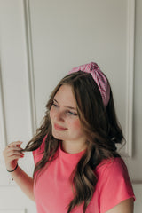 Baby Pink Mini Gingham Headband