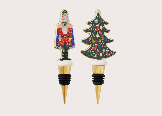 Rifle Paper Co. Nutcracker Wine Stopper Set