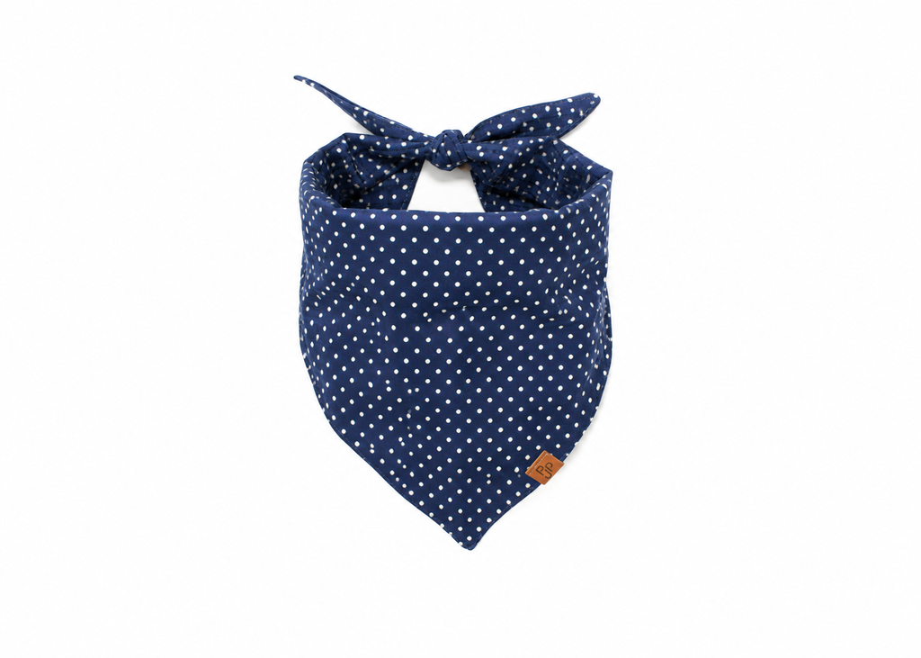 The Navy Polka Dot Bandana