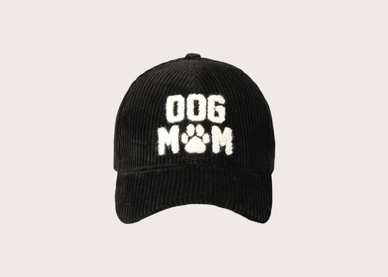 Corduroy Dog Mom Hat - Black