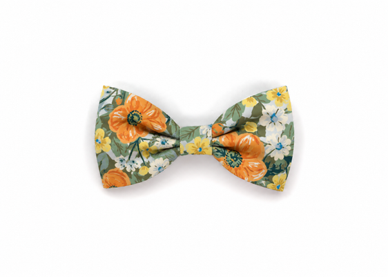 Golden Poppy Flannel Gentleman Bow
