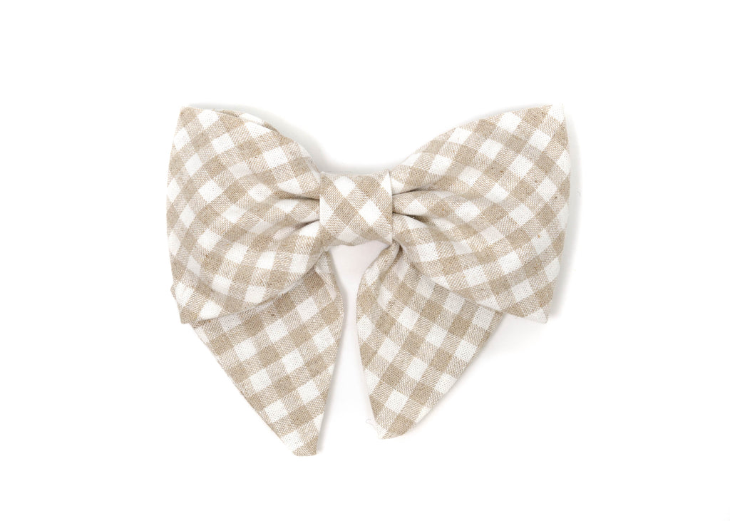 Linen Lady Bow - Pearl